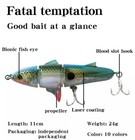 New Whopper Plopper Style 110mm 24g 3 Section Jointed Topwater Lure Bait