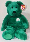 Ty Beanie Buddy Large Plush Erin The Irish Bear 14  New Mwmt Stuffed Animal Toy