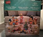 Brand Nib  Mickey Mouse Holiday Christmas Village  13 Pc Set  W music   Lites 