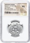 Ngc Ms Bahram V 420-438 Ad  Sasanian Empire Silver Persian Ar Drachm  Bba Mint
