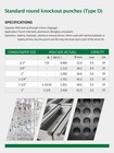 Utziko Hydraulic Knockout Punch Electrical Conduit Hole Cutter Set Ko Tool Kit