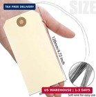 200 Pcs Manila Shipping Tags With Wire Attached  4 3 4 X 2 3 8 Inches Label Hang