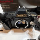 Vintage Canon T70 35mm Film Slr Mega Lot Tested -3 Lenses Flash Slide Viewer Bag