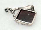 Vintage Antique Sterling Silver Baltic Amber Pendant Art Nouveau