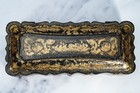Exquisite 19th Century Antique Chinese Lacquer Box Hand-painted Chinoiserie