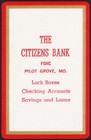 Vintage Single Playing Card The Citizens Bank Savings And Loans Pilot Grove Mo