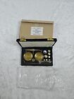 Vintage Brass Balance Scale Polished With Blue Box With Weights Jewelry