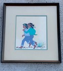 Beatien Yazz Native American  Artist Original Painting Framed 18 25  X 17 25 
