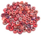 36 Vintage Red Multi Bohemian Glass Crow African Trade Beads