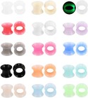 30pcs Silicone Ear Gauges Flexible Ear Tunnels Plugs Stretchers Expander Doub   