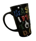 Washington Dc Tall Black Souvenir Mug With Raised Letters  Fun Coffee Cup 