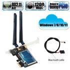 Pcie Dual Band Wifi Bluetooth Card Desktop Pc Pcie Wireless Network Wifi Adapter