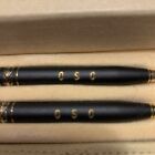 Vtg Cross Ballpoint Pen Pencil Leather Case Set Monogrammed