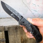 8 25  Heavy Duty Floral Tactical Spring Assisted Open Folding Pocket Knife Blade