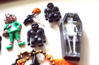 Vtg Gumball Charm Cracker Jack Lot Haloween Spooky Vending Machine Prizes Toys