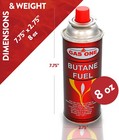 8 Oz Butane Fuel Canister Cartridge Safety Release Device 8-pack Lightweight New