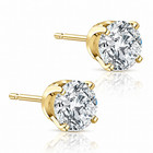 Vs 1 Carat  ctw  Diamond Studs In 14k White Or Yellow Gold Lab Grown