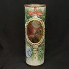 Vintage 1970s Santa See-thru Candle Christmas Candle Holder Made In Usa