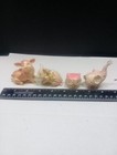 Vintage Ceramic Porcelain Hinged Trinket Box Lot Of 4 Two Pigs Elephant Owl Pink