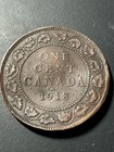 1918 Canadian Large Cent  one Cent   Penny      George V     Classic Bronze Coin