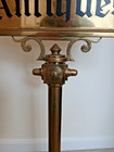 Old Antique Dealer Sign On A Brass Stand -  31 X 16 5