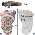 Faux Cobblestone Garden Stepping Stones - Set Of 2 Decorative Patio Walkway