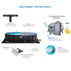 Funsicle 22  X 52  Oasis Designer Outdoor Above Ground Pool  Dark Chevron Rattan