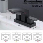 Wipphs Centerset Bathroom Faucet Matte Black 4 Inch 2 Hole