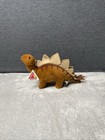Vintage Dakin Stegosaurus Plush Brown Dinosaur Toy Squeeze Me Roaring Sound 10 l