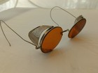 Antique  Willson Amber Goggles Sunglasses  Spectacles Orange Safety Glasses 