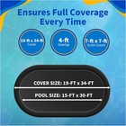 15 Ft X 30 Ft Oval Navy Blue Heavy Duty Above Ground Winter Swimming Pool Cover