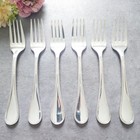 Christofle Perles 6pcs Silverplate Flatware Salad Fork Excellent