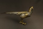 Antique Spanish Dionisio Garcia 916 Gilt Sterling Silver Pheasant Figure Statue