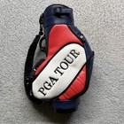 Pga Tour Mini Golf Bag Limited Edition Collectible Red White Blue 10  Golf