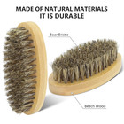 Beard Brush Beard Comb Set For Men  5 In 1 Facial Hair Grooming Kit With Natural