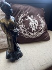 Vintage Antique Mid-century Chalkware Blackamoor Warrior Statue  Decor