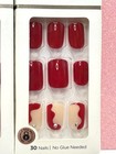 Kiss Impress No Glue Press-on Nails Manicure Short Red 89028 Adore You Lot Of 2