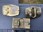 1970 80   s Masonic Freemason Brass Belt Buckles Lot Of 3
