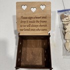 Wedding Guest Book Alternative  Wooden Hearts With Box To Hold Them 