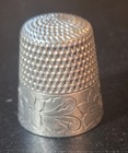 Antique 1800s Sterling Silver Webster Thimble Size 10