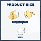22mm Brass Blank Cufflink Kit-12pcs silver Tone gold Tone gray Black 