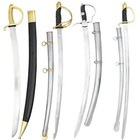 Military Sword Army Cavalry Saber Excellent En45 Steel Blade Silver   Brass Hilt
