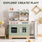 Robud Wooden Play Kitchen Set Expandable Pretend Playset Cooking Toy Kids Gifts
