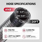 Evil Energy 8an Fuel Line Kit 20ft  8an Hose Stainless Steel Braided Fuel Line