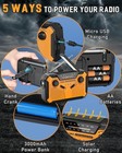 Prunus J-369 11100mwh Emergency Weather Radio Noaa am fm Small  Orange