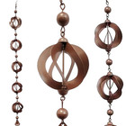 Rotating Rain Chain For Gutter Metal Rainwater Catcher For Eaves Drainage Decor