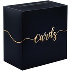 Elegant Black Card Box W  Gold Foil Design Wedding Baby Shower Graduation Party