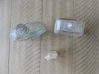 Vintage Cut Glass Perfume Bottle Decanters Clear Small Some Marked Set Of 3