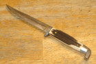 Vintage Queen Steel  82 Usa Fixed Blade Hunting Knife W  Original Leather Sheath