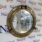 20  Large Porthole Mirror  Antique Brass Finish  Nautical Wall Decor  Port Hole